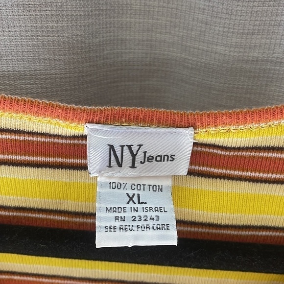 NY JEANS STRIPE RETRO TEE - Picture 3 of 5